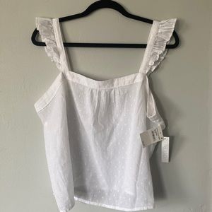Womens cute white tank